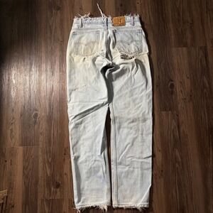 Levi's Orange Tab 505 Regular Fit Jeans Distressed Light Wash Men's W32 L32